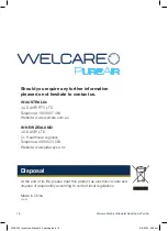 Предварительный просмотр 16 страницы Welcare PureAir WPA200 Instruction Manual &  Warranty Information