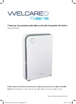 Preview for 2 page of Welcare PUREAIR WPA300 Instruction Manual &  Warranty Information