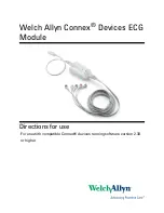 Welch Allyn Connex ECG Module Directions For Use Manual предпросмотр