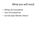 Preview for 2 page of Welch Allyn Connex Spot Monitor Disassembly And Reassembly