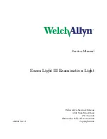 Предварительный просмотр 1 страницы Welch Allyn Exam Light III Service Manual