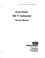 Welch Allyn Grason-Stadler GSI 17 1717-9700 Service Manual preview