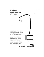 Предварительный просмотр 1 страницы Welch Allyn Halogen Exam Light II 48600 Operator'S Manual