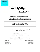 Welch Allyn Kreativ Mach 4.0 Instructions For Use Manual предпросмотр