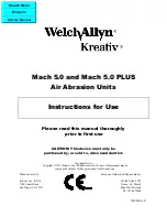 Preview for 1 page of Welch Allyn Kreativ Mach 5.0 Instructions For Use Manual