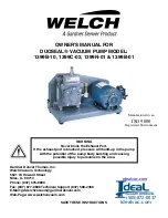 Welch DUOSEAL 1399B-01 Owner'S Manual preview