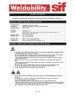 Preview for 2 page of Weldability ARC150S Instruction Manual