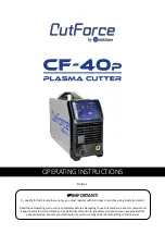 Preview for 1 page of Weldclass CutForce CF-40p Operating Instructions Manual