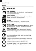 Preview for 2 page of Weldclass Platinum PP365 User Manual