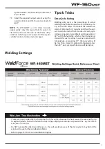 Preview for 9 page of Weldclass WeldForce WF-160MST Operating Instructions Manual