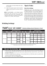 Preview for 9 page of Weldclass WeldForce WF-180MST Operating Instructions Manual