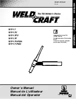 Preview for 1 page of WeldCraft WP-17 Owner'S Manual