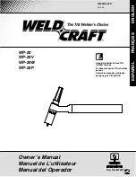 WeldCraft WP-20 Owner'S Manual preview