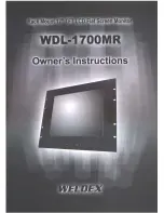 Preview for 1 page of Weldex WDL-1700MR Owner'S Instructions Manual