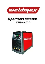 Предварительный просмотр 1 страницы Weldmax WEM221ACDC Operator'S Manual