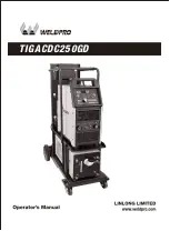 WELDPRO TIGACDC250GD Operator'S Manual preview