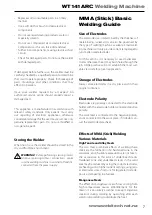 Preview for 7 page of WELDTECH WT141ARC Operating Instructions Manual