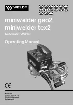 Preview for 1 page of WELDY miniwelder geo2 Operating Manual