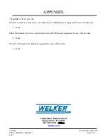 Preview for 7 page of Welker HBAWEL9 Installation, Operation And Maintenance Manual