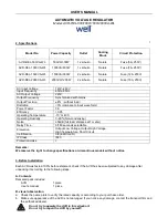 Предварительный просмотр 3 страницы Well AVR-REL-500-WL User Manual