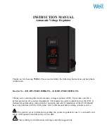 Well AVR-SRV-PERF1000BK-WL Instruction Manual preview