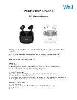 Preview for 1 page of Well EARPHONE-BT-BOOSTBK-WL Instruction Manual