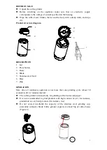 Preview for 3 page of Well GRIND-COFFEE-SUNUP-WL Instruction Manual