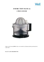 Well JUICER-FRUITY-WL Instruction Manual preview