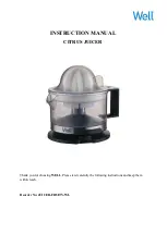 Preview for 1 page of Well JUICER-FRUITY-WL Instruction Manual