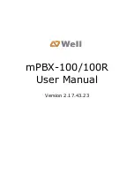 Предварительный просмотр 1 страницы Well mPBX-100 User Manual