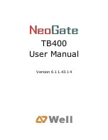 Well NeoGate TB400 User Manual preview