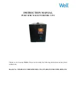 Preview for 1 page of Well Well Triumph 230V 500VA 300W Instruction Manual