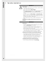 Preview for 34 page of Wella Visionair M50 Operating Instructions Manual