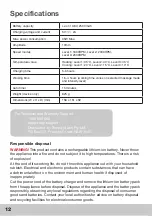 Preview for 12 page of Wellcare FE-5856 User Manual