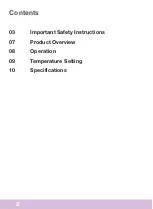 Предварительный просмотр 2 страницы Wellcare TB-1780LCD User Manual