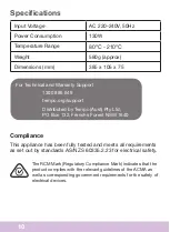 Предварительный просмотр 10 страницы Wellcare TB-1780LCD User Manual