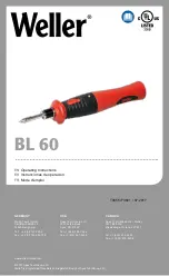 Weller BL 60 Operating Instructions Manual preview