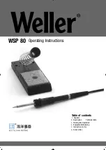 Weller WSP 80 Operating Instructions Manual preview