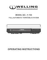 Welling F-700 Operating Instructions Manual preview