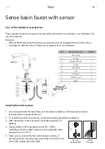 Предварительный просмотр 2 страницы Wellis SENSE ACS0319 Instruction Manual