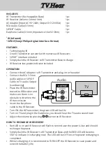 WellMike TV Hear DX-H148 Quick Start Manual preview