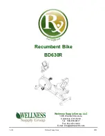 Preview for 1 page of Wellness Supply BD630R Manual