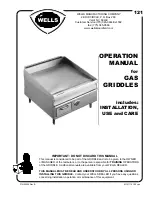 Preview for 1 page of Wells GAS GRIDDLES Operation Manual