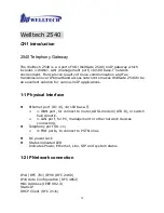 Preview for 4 page of WELLTECH 2540 FXO User Manual