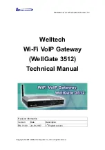 WELLTECH WellGate 3512 Technical Manual предпросмотр