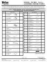 Welton USA MCB921 Assembly Instructions предпросмотр