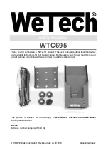 Preview for 1 page of WEMPE WeTech WTC695 User Manual