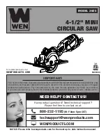 Wen 3620 Instruction Manual preview