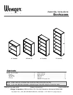 Wenger Bookcases Assembly Instructions Manual предпросмотр