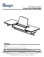 Wenger Class Piano Workstation Assembly Instructions Manual preview